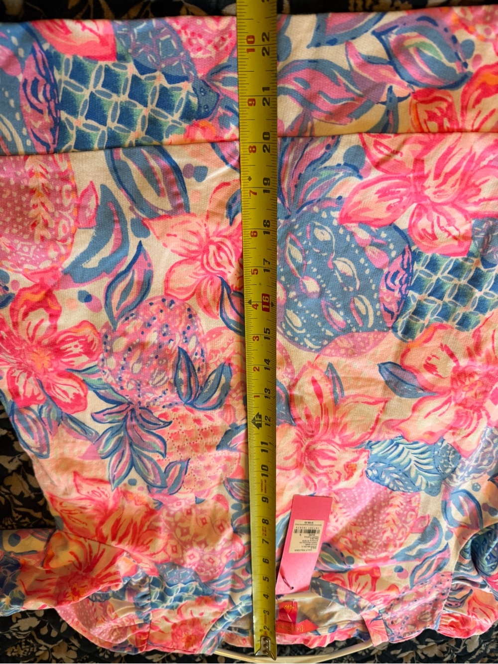 Lilly Pulitzer Pink & Blue Floral Puff-Sleeve Sweatshirt - Picture 8 of 8
